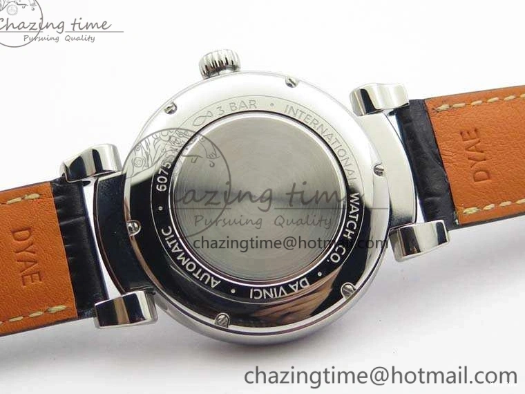 MIROTIME 0714 MoistureWicking Da Vinci IW356601 SS MKF 1:1 Best Edition Blue Dial On Black Leather Strap A 7233